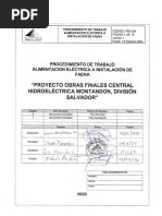 PIE-039 PROCEDIMIENTO ALIMENTACIÓN ELÉCTRICA FAENA Rev 0