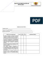 Formato de Verificacion de Rotulado