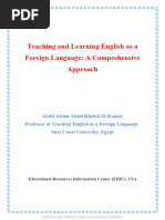 Teaching and Learning English As A Foreign Language: A Comprehensive Approach