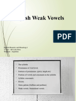 Syllable, Word Stress, WV, Neutralized Vowels, Elision