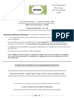 Examen S4 2022 Physique Chimie Avec Correction