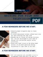 1 BMMA130 - Scriptwriting Format (Narrative Screenwriting)