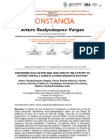 Ergonomic Evaluation and Analysis of The Activity of Cutting Tortilla Chips in A Corn Products Factory