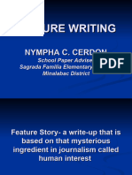 Feature Writing