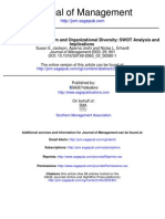 Journal of Management: Implications Recent Research On Team and Organizational Diversity: SWOT Analysis and