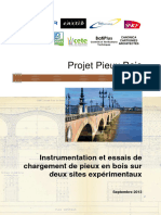 Instrumentation Et Essais de Chargement de Pieux en Bois Sur Deux Sites Experimentaux