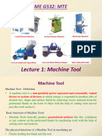 Lecture 1 Machine Tools