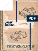 1961 Fiat 600D Bodywork Spare Parts Catalog