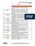 ISMS Implementation Checklist