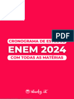 Cronograma de Estudos Enem 2024