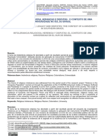 Intolerância Religiosa, Heranças E Disputas: O Contexto de Uma Universidade No Sul Do Brasil