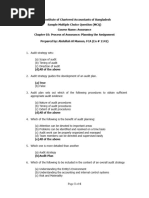 Sample MCQ For Assurance - Chapter 03 - Mamun - Answer