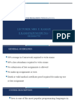 Lecture 1 Introduction To Object Oriented Programming Approach