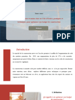 Bien Construire Et Moins Cher en CI, Ces Techniques Et Outils Qui Font Toute La Différence