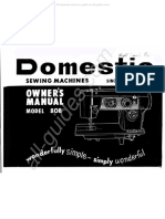 Domestic 808 Sewing Machine Instruction Manual