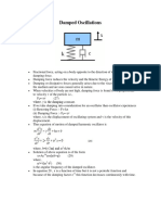 Damped Oscillations