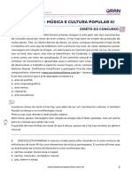 Exercícios - Música e Cultura Popular III