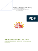 Aadhaar Authentication API-2.5 Revision-1 of January 2022