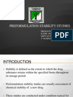 Pre Formulation Stability Studies