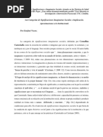 Vicens, E La Categoría de Significaciones Imaginarias Sociales e Implicación.