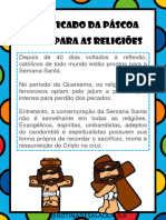 Páscoa Nas Religiões e Outras Atividades