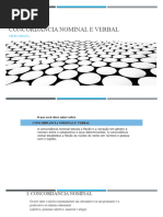 Concordância Nominal e Verbal