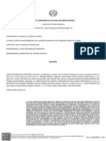 Poder Judiciário Do Estado de Minas Gerais: Número Do Documento: 23101409212498000010086015672