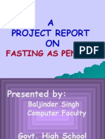 A Project Report ON: Fasting As Penance