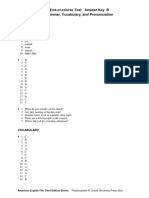 AEF3e Starter Endtest B Answer Key