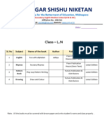 Class - Lower Nursery To Xii VSN Final Booklist 2024-2025