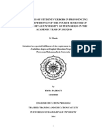 Fajriati, E. (2016) - An Analysis of Students' Errors in Pronouncing English Diphthongs