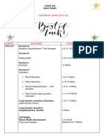 Blue Print Annual Exam 2023-24