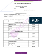 ISC Class 12 Mathematics Syllabus