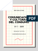 Comunicación y Culturas Del Consumo