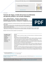 Atención Primaria: Factores de Riesgo y Niveles de Burnout en Enfermeras de Atención Primaria: Una Revisión Sistemática