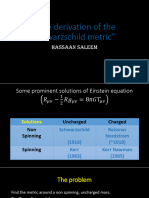 Derivation of The Schwarchild Metric