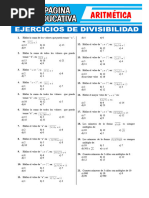 Ejercicios de Divisibilidad Pagina Educativa