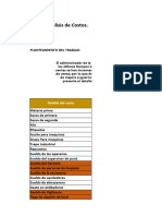 TEMA: Análisis de Costos.: Detalle Del Costo