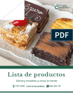 Lista de Productos: Delivery Inmediato y Recojo en Tienda