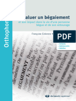 Évaluer Un Bégaiement: Et Son Impact Dans La Vie D'une Personne Bègue Et de Son Entourage