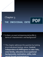 Chapter 3 The Individual Entrepreneur