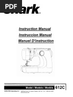 Shark 612C Sewing Machine Instruction Manual