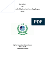 Curriculam For Bachelor of Biomedical Engineering Technology