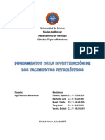 Fundamentos de La Investigación de Los Yacimientos Petrolíferos