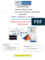 Compte Rendu tp1 Identification Des Systèmes Dynamiques MatlabSimulink