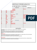 Ficha de Receitas - Salgados