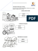 ATIVidade EDucação E VALORES ATITUDES Adaptada