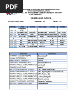 Horario IV SEMESTRE U