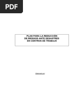 Plan para La Reducción de Riesgos Ante Desastres en Centros de Trabajo