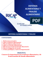 Capacitación Defensa Alimentaria y Fraude Alimentario 2021